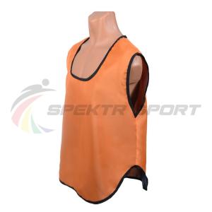 Купить Манишка футбольная односторонняя Spektr Sport оранжевая, р.36-40 в Отрадном 